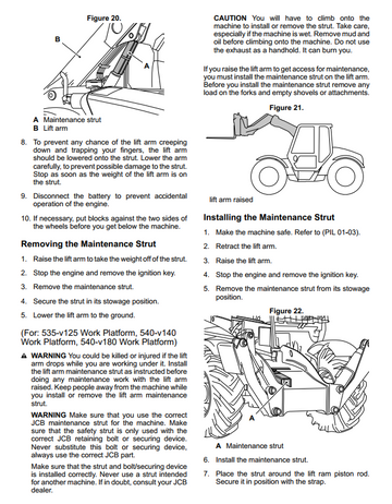 JCB 535-V125 540-170 540-200 540-V140 540-V180 WORK PLATFORM LOADALL SERVICE MANUAL