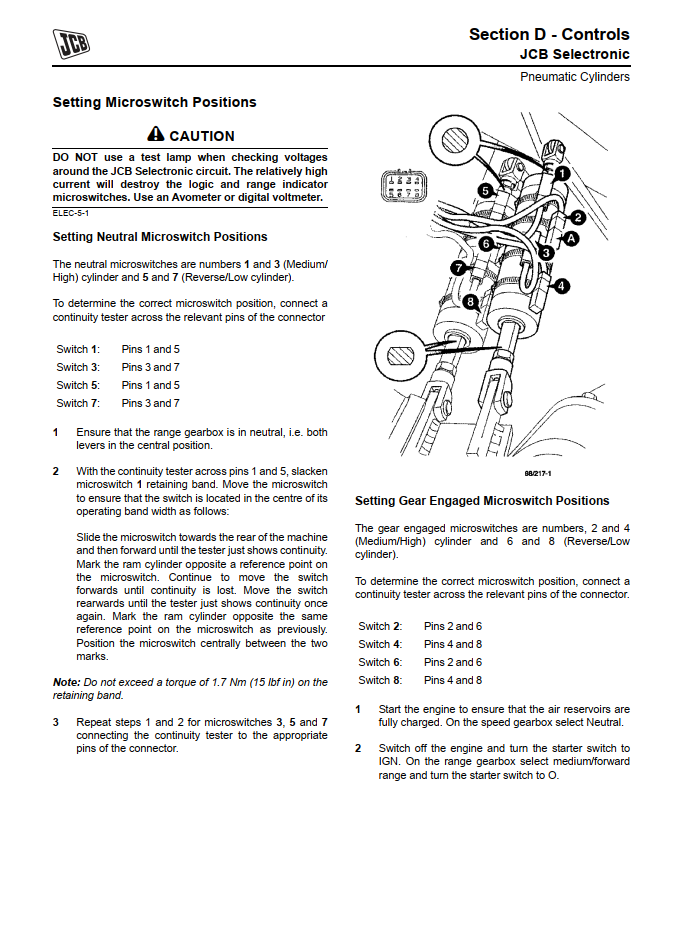 JCB 2155 2170 FASTRAC TRACTOR