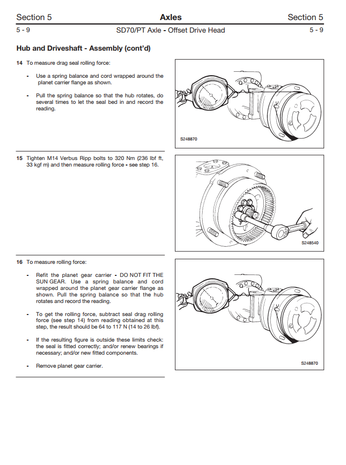 JCB SD 70 PT AXLES CENTRAL AND OFFSET DRIVE HEAD