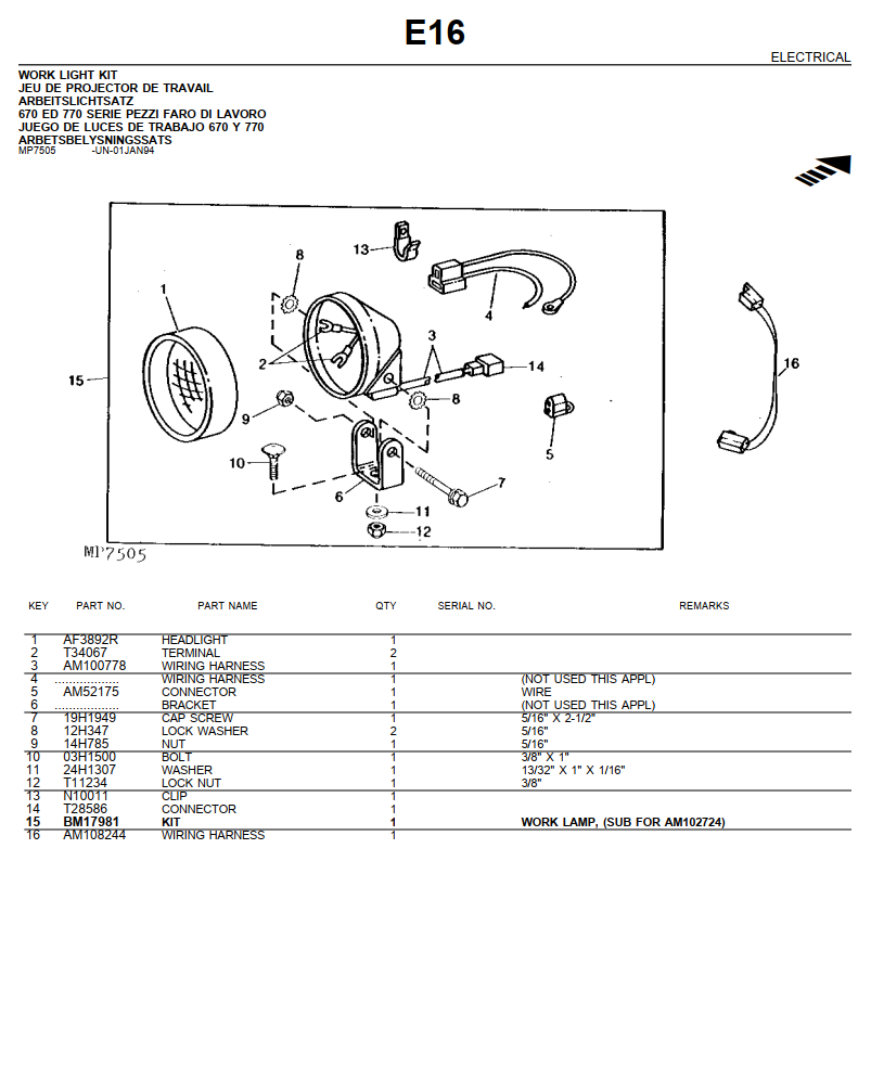 JOHN DEERE 670 770 1989-1997 COMPACT UTILITY TRACTOR