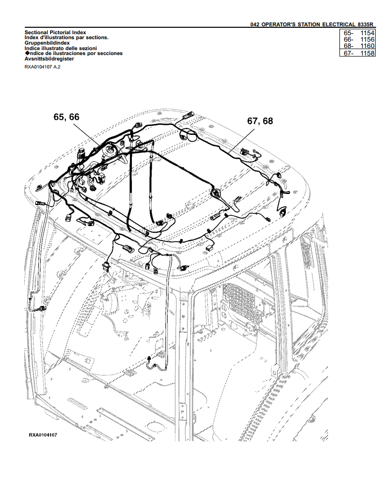 JOHN DEERE 8335R TRACTOR PC10490 PARTS CATALOG