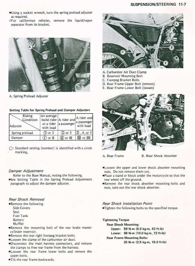 KAWASAKI KLR650 KLR500 1987-2002 BIKE