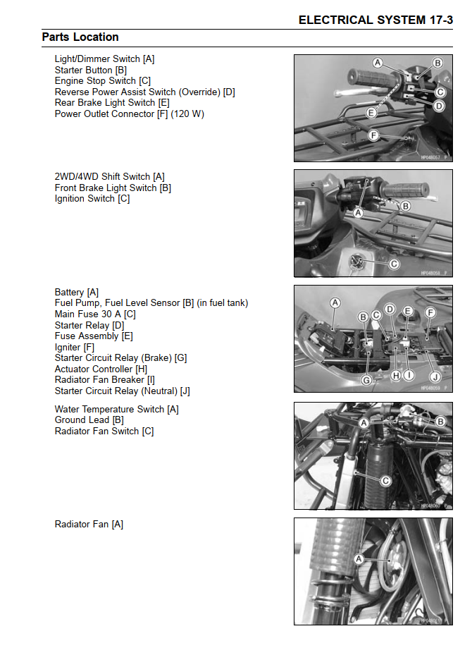 KAWASAKI KVF650 4X4 633CC SERIES ATV