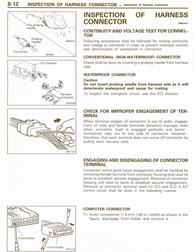 MITSUBISHI STARION 1982-1989 WORKSHOP SERVICE REPAIR, WIRING MANUAL