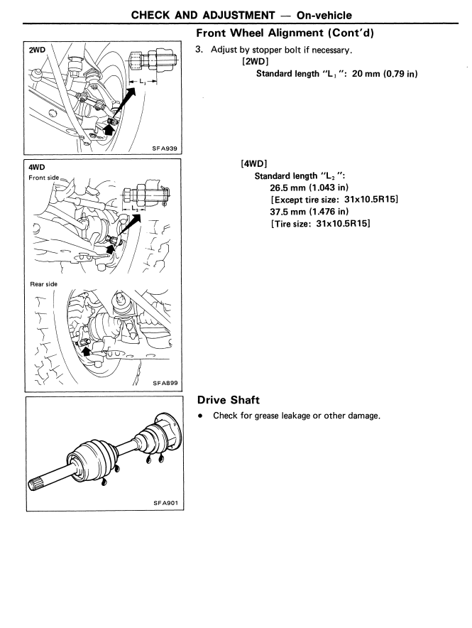 NISSAN TERRANO PATHFINDER WD21 2.4L 2.5L 2.7L 3.0L 1986-1995