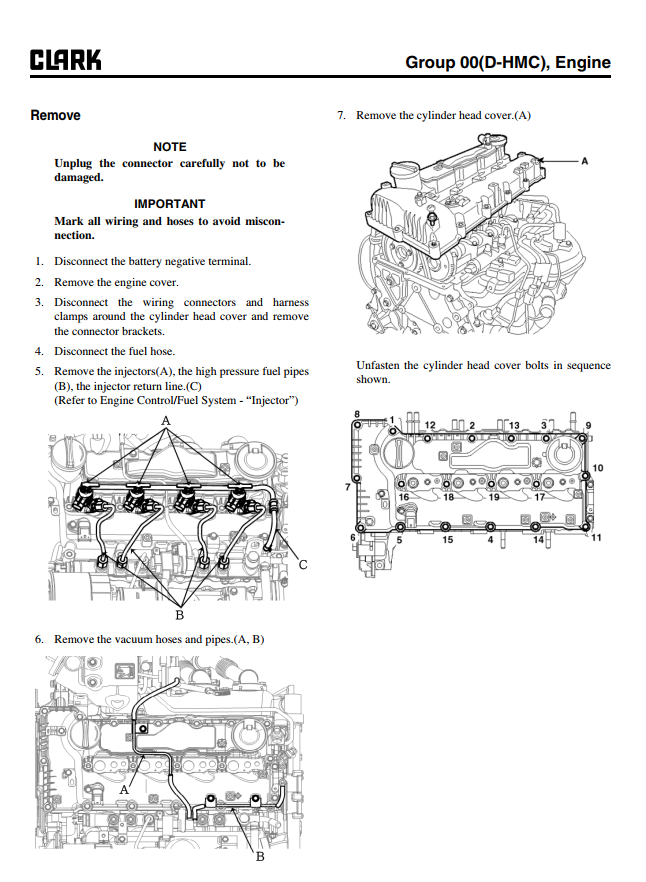 CLARK GTS 20 25 30 33 H HMC R2.2 STAGE 5 ENGINE FORKLIFT