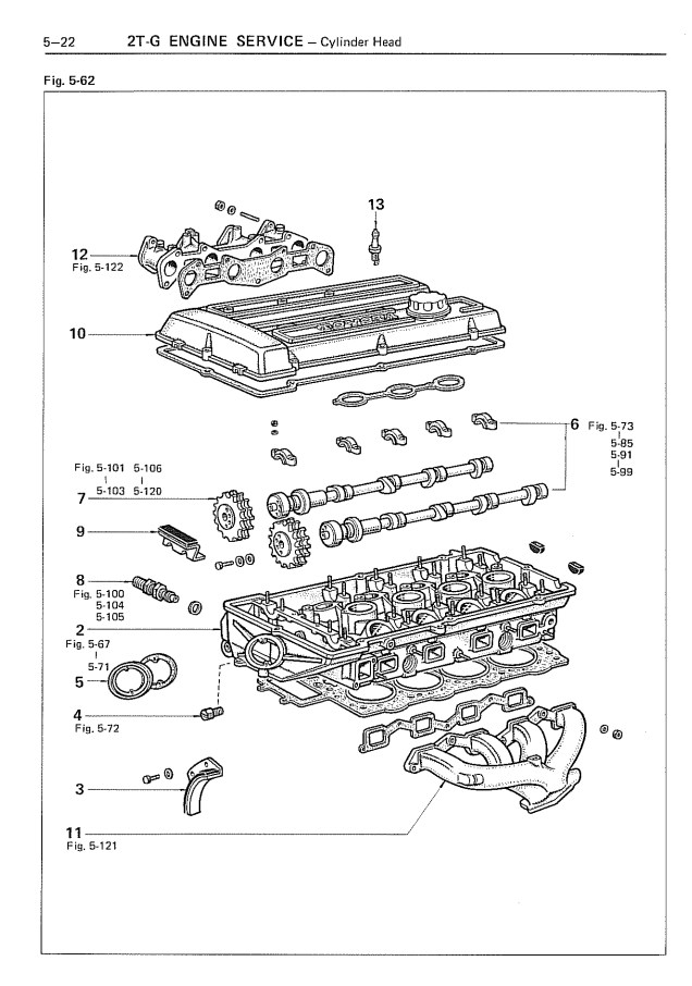 TOYOTA 2T, 2T-B, 2T-C, 2T-G, 3T, 3T-C 1.6L ENGINE