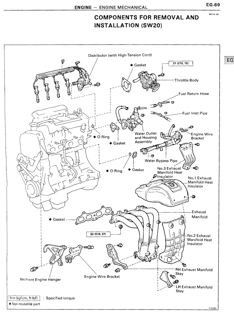 TOYOTA CAMRY CELICA ST200 3S-FE 3S-GE 5S-FE ENGINE