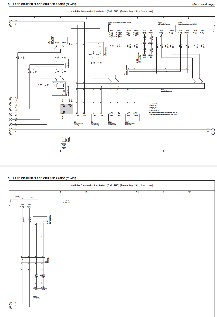 TOYOTA LANDCRUISER PRADO ELECTRICAL CIRCUIT AND WIRING DIAGRAMS
