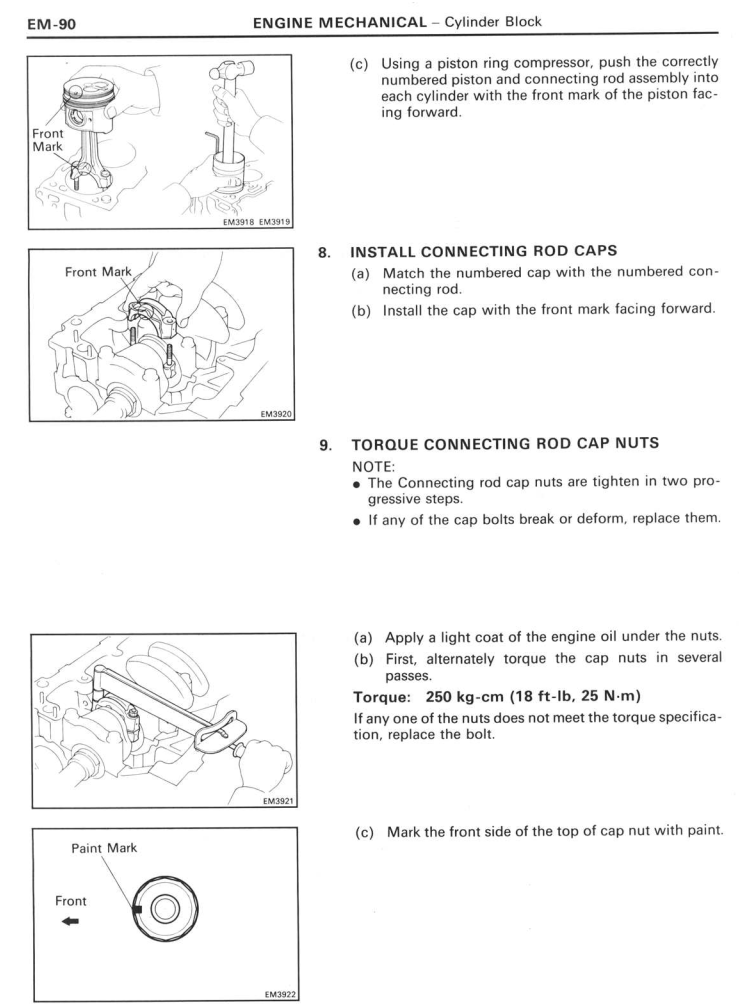 TOYOTA STARLET GLANZA AND COROLLA ENGINE 4E-FE 2E