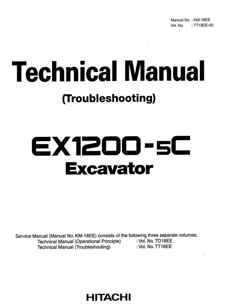 HITACHI EX1200-5 EX1200-5C HYDRAULIC LOADER