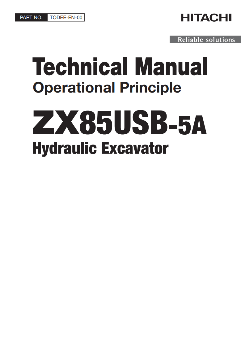HITACHI ZX85USB-5A EXCAVALOR LOADER ZAXIS