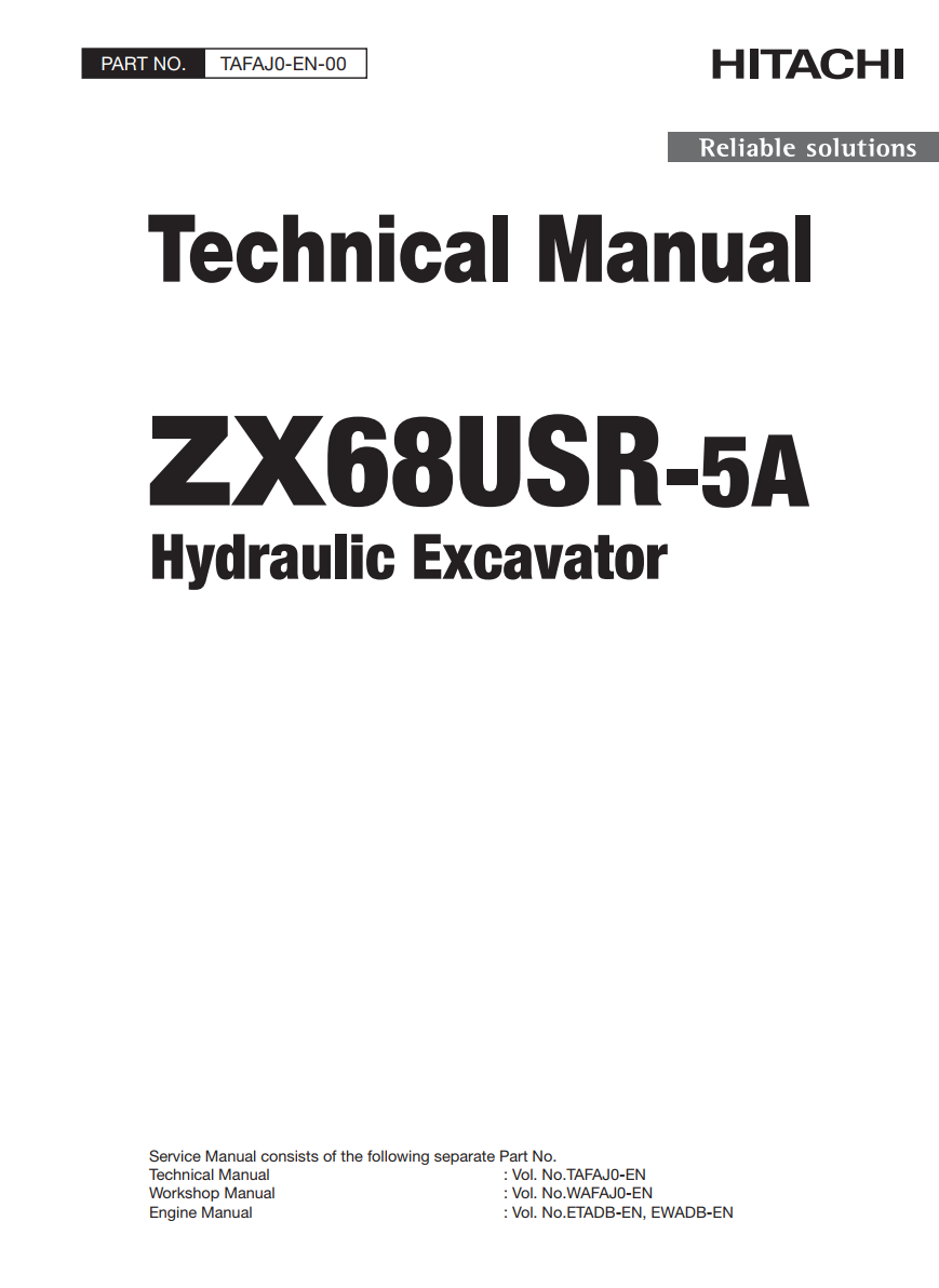 HITACHI ZX 68USR -5A HYDRAULIC LOADER