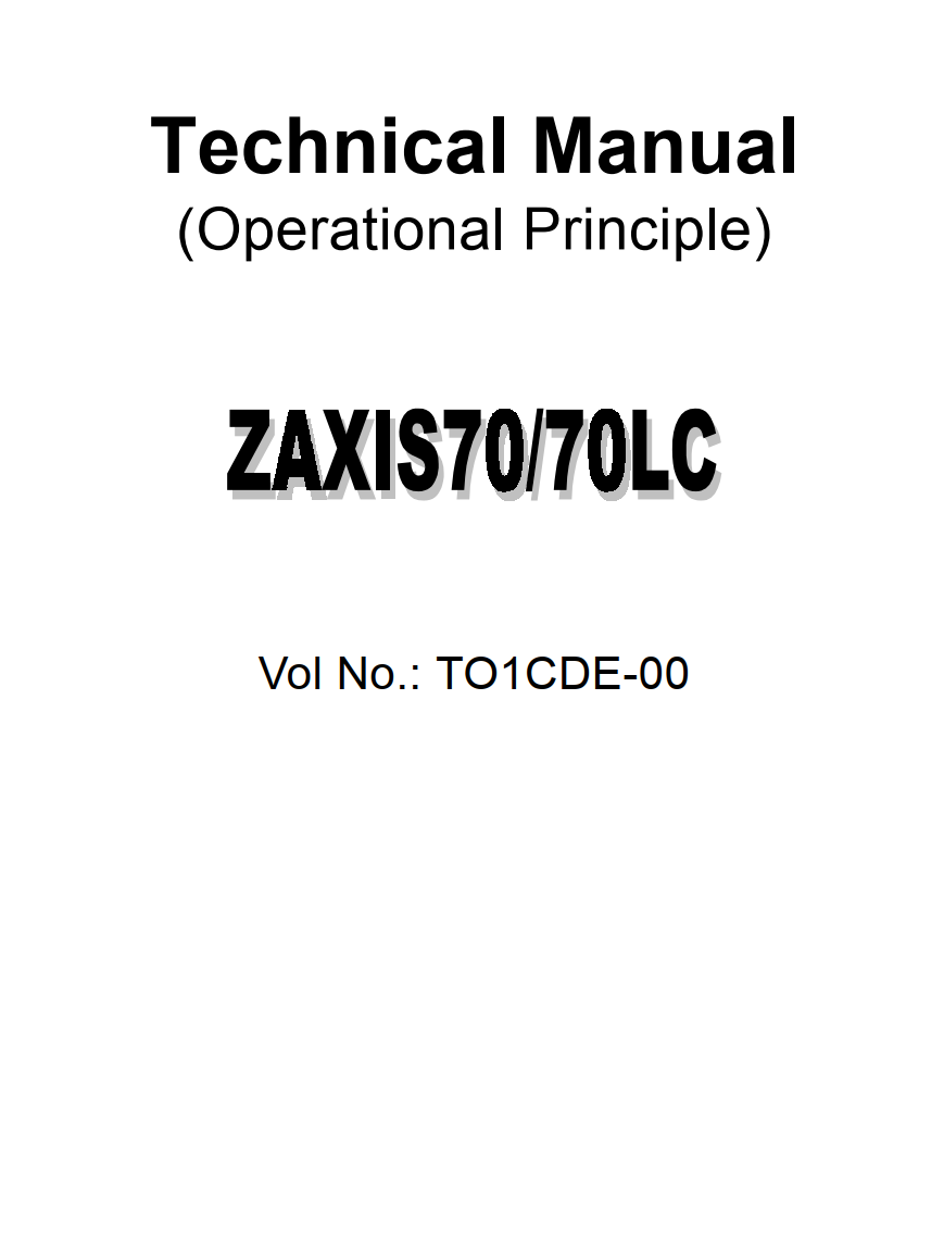HITACHI ZAXIS ZX70 ZX70LCMIDI HYDRAULIC LOADER