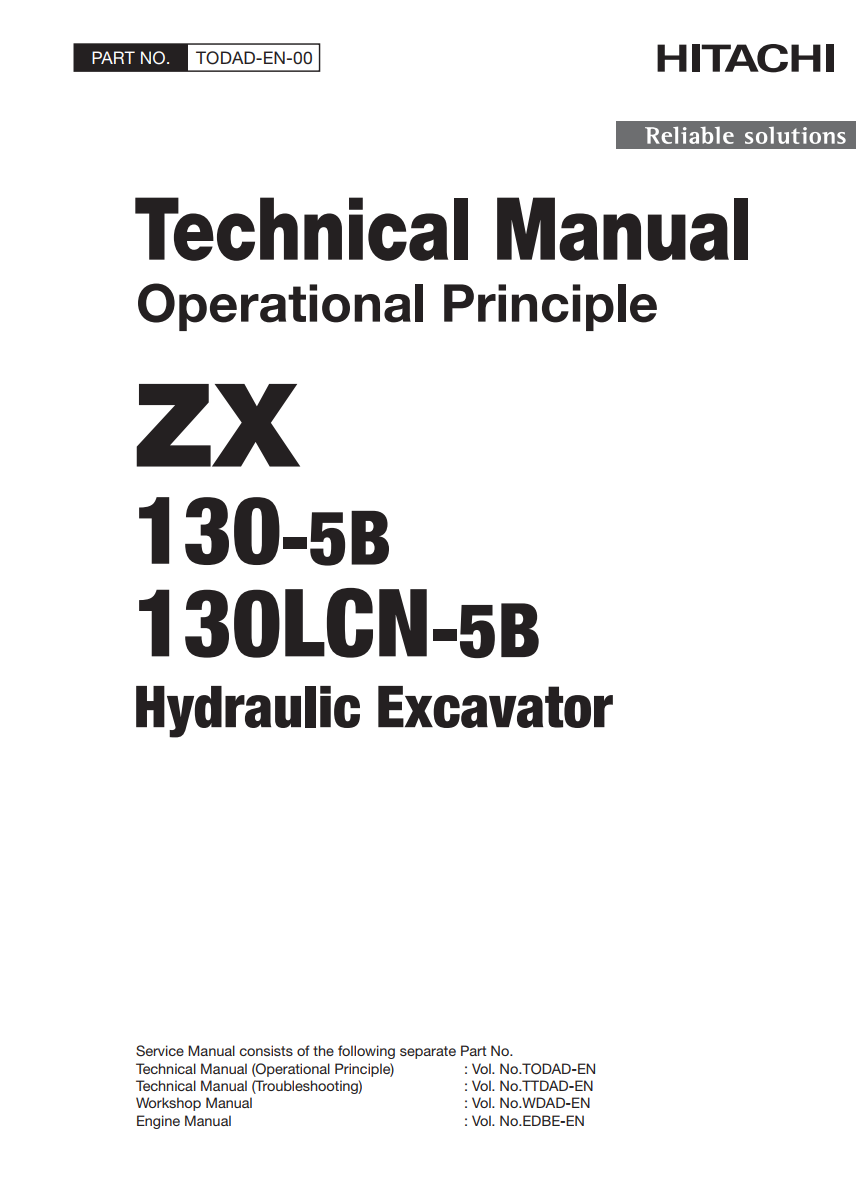 HITACHI ZX130 -5B ZX130LCN -5B HYDRAULIC LOADER