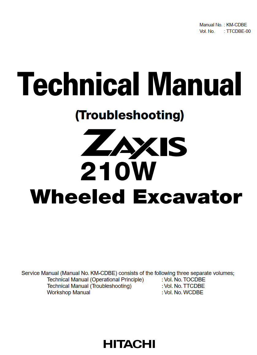 HITACHI ZAXIS ZX210W HYDRAULIC DIGGER