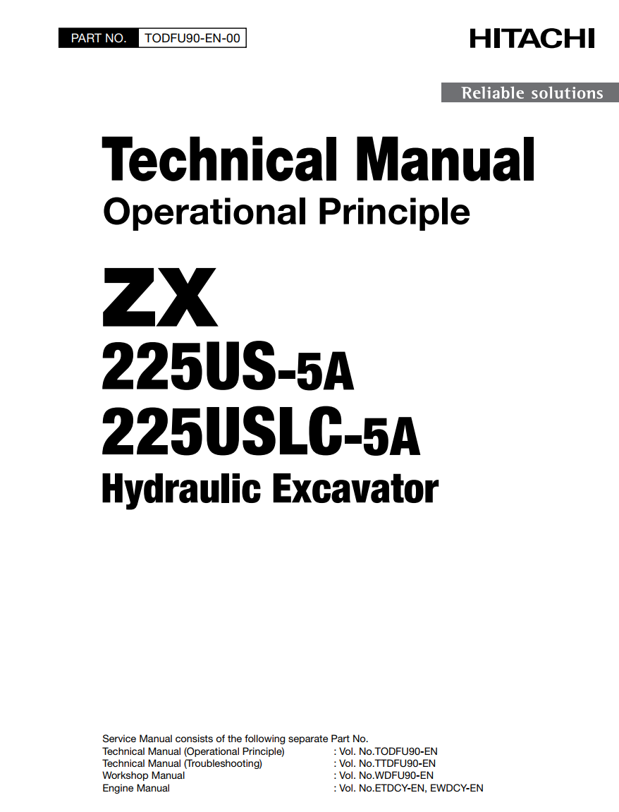 ZX 225US-5A ZX 225USLC-5A HYDRAULIC DIGGER