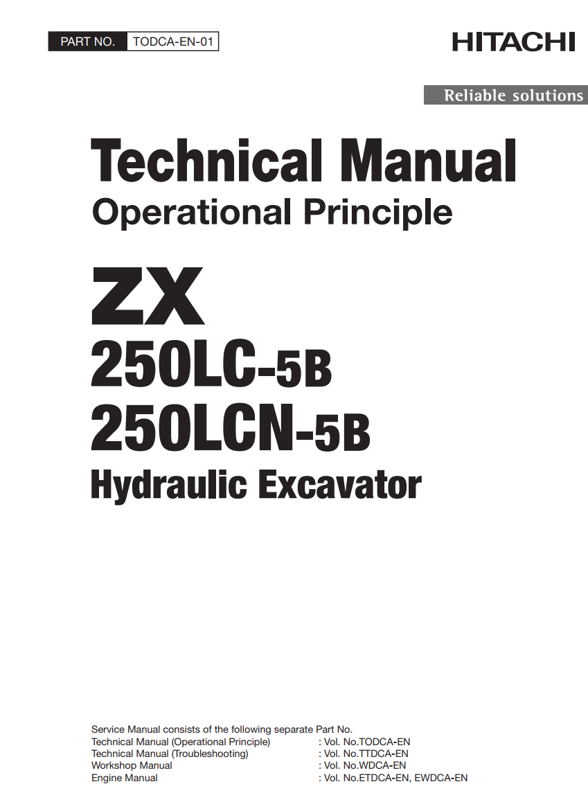 HITACHI ZX 250LC-5B ZX 250LCN -5B DIGGER