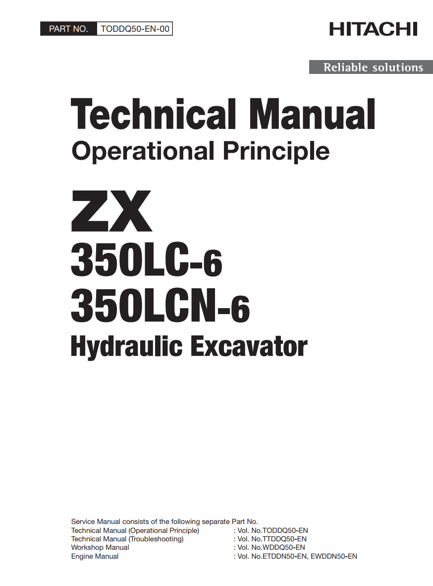 HITACHI ZX 350LC-6 ZX 350LCN-6 DIGGER
