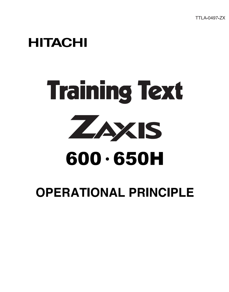 HITACHI ZAXIS ZX 650 ZX 650H DIGGER