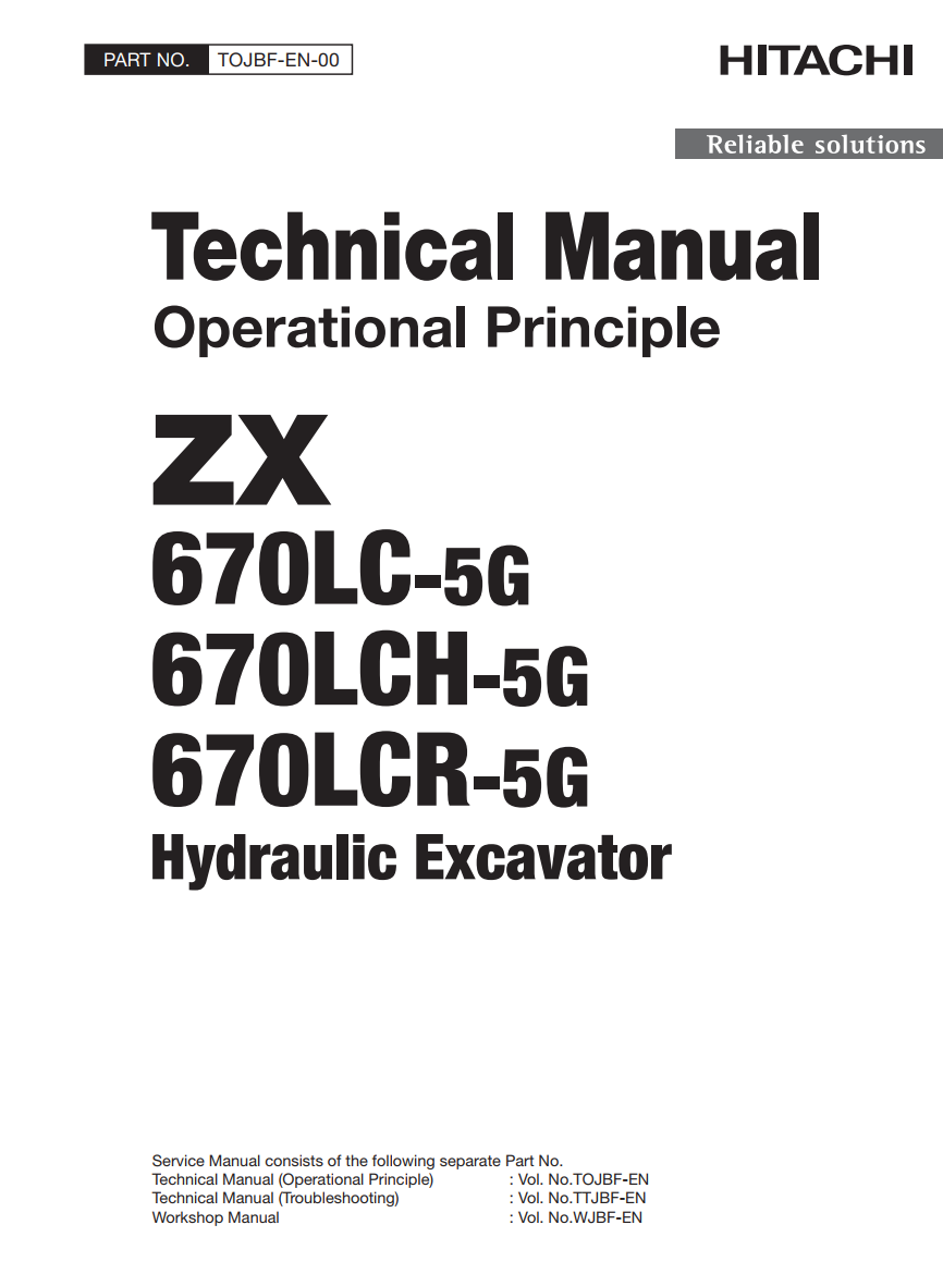 HITACHI ZX670LC-5G ZX670LCH-5G ZX670LCR-5G DIGGER