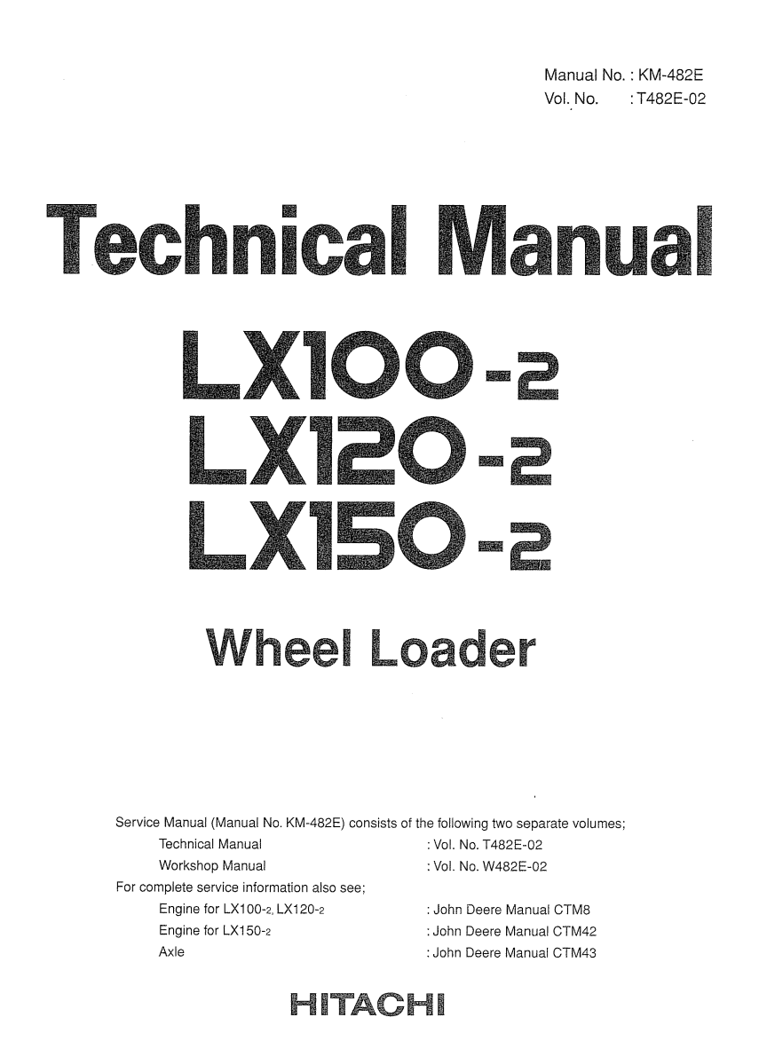 HITACHI LX100-2 LX120-2 LX150-2 TRACTOR