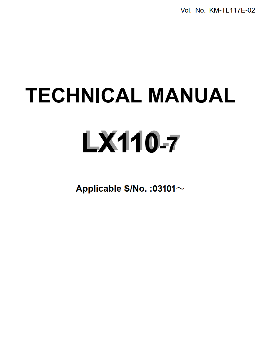 HITACHI LX110 -7 LX130 -7 LX160 -7 LX190 -7 LX230 -7 WHEEL LOADER TRACTOR