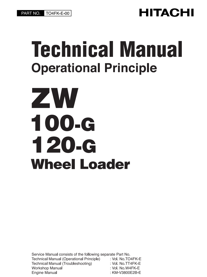 HITACHI ZW100-G ZW120-G TRACTOR