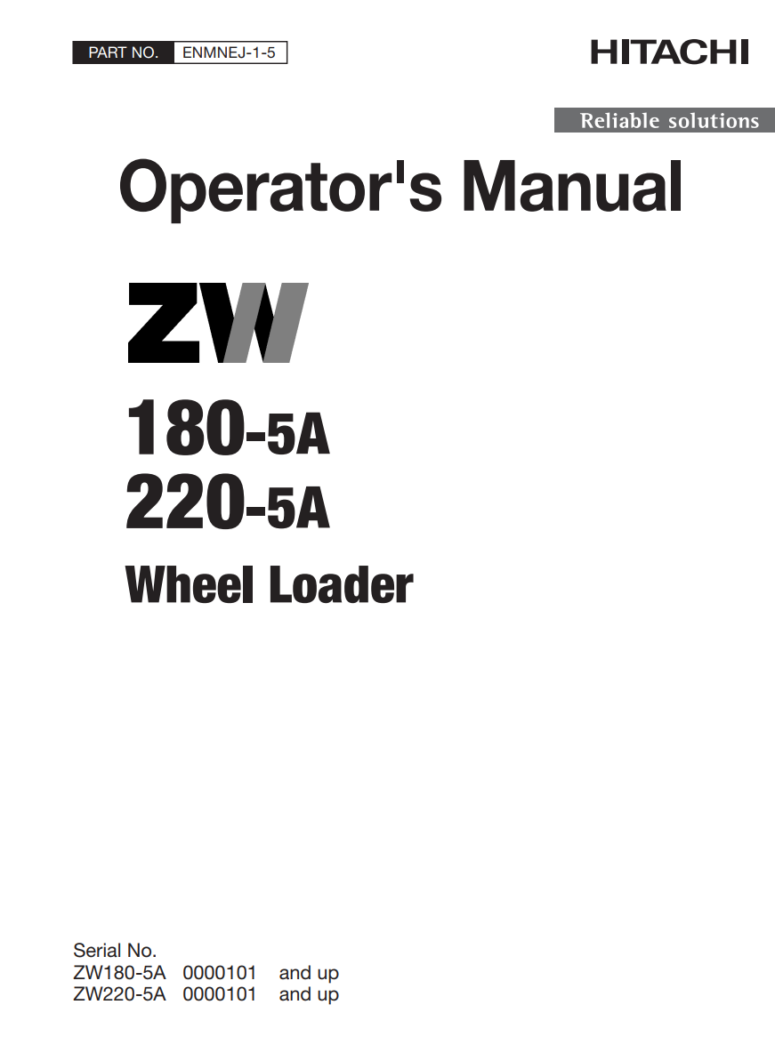 HITACHI ZW22 0-5A LOADER TRACTOR