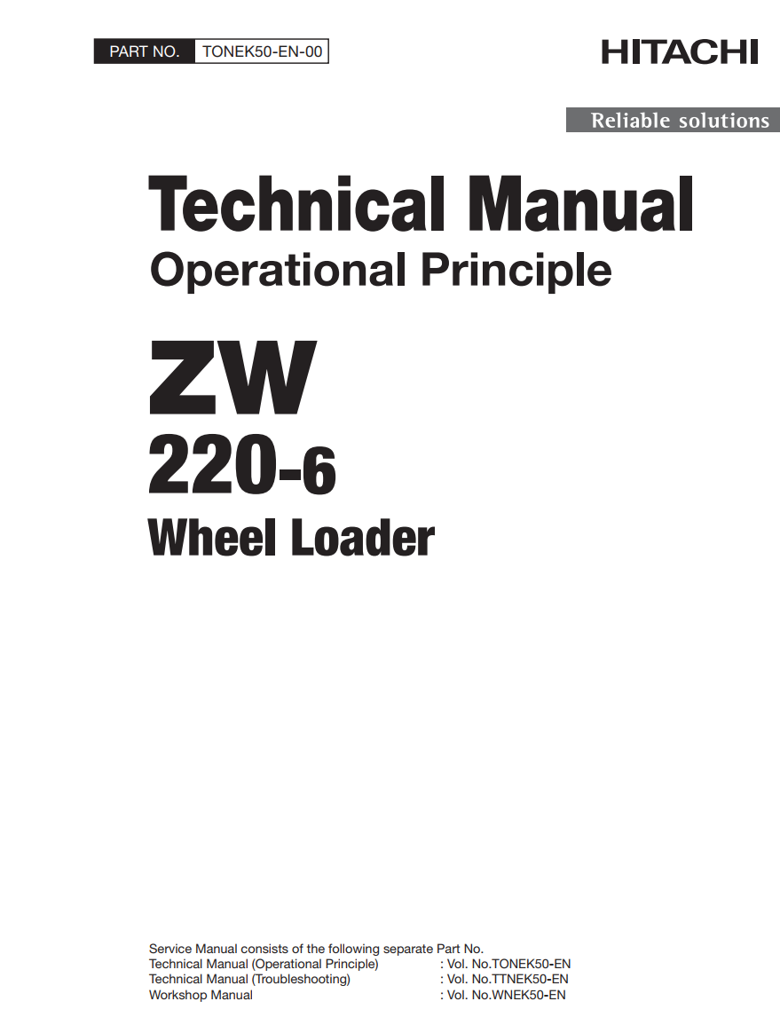 HITACHI ZW220 -6 TRACTOR LOADER