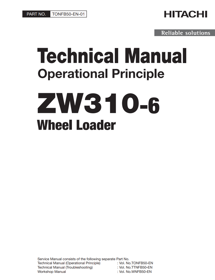 HITACHI ZW310 -6 LOADER TRACTOR