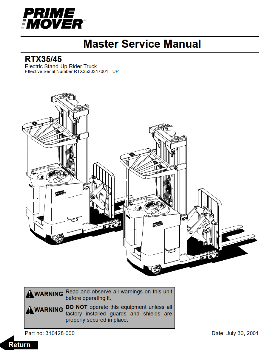 BT RTX35 RTX45 RTX30DR RIDER TRUCK