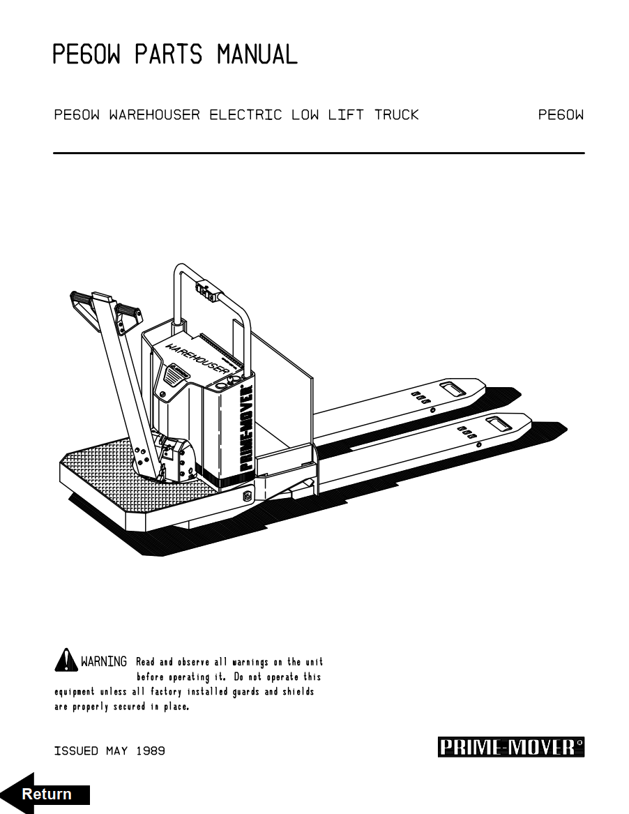 BT PE60W WAREHOUSE ELECTRIC LOW LIFT PICKER