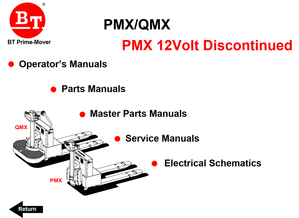 BT PMX QMX ELECTRIC LOW LIFT PALLET TRUCK FULL SET SERVICE, OPERATOR,