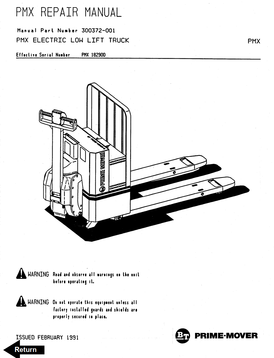 BT PMX PMX-1 ELECTRIC PALLET TRUCK