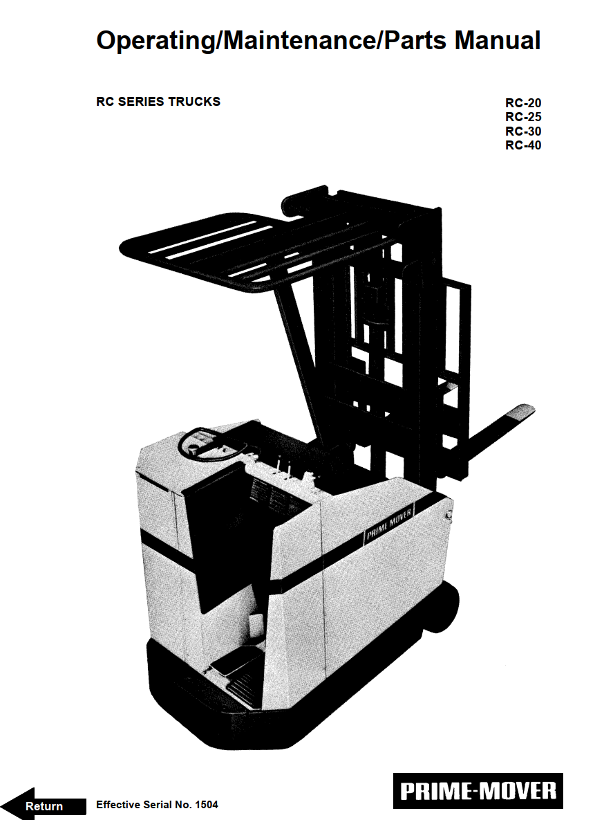 BT RC20 RC25 RC30 RC40 ELECTRIC PALLET TRUCK