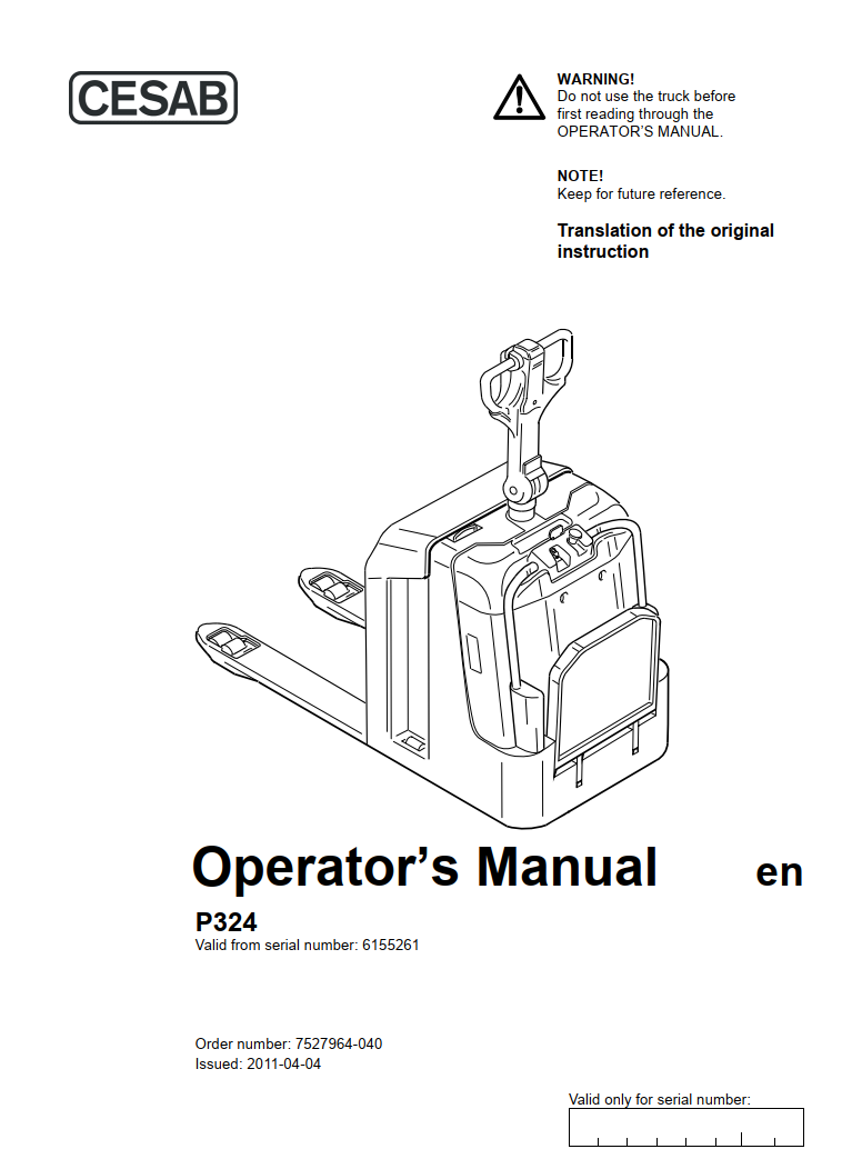 CESAB P324 ELECTRIC REACH FORKLIFT
