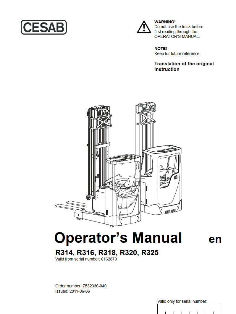 CESAB R318 ELECTRICPALLET FORKLIFT