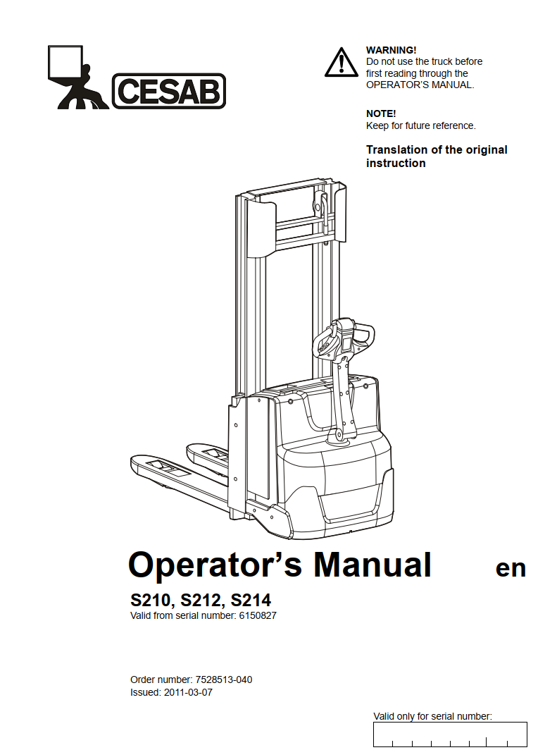 CESAB S210 PALLET TRUCK