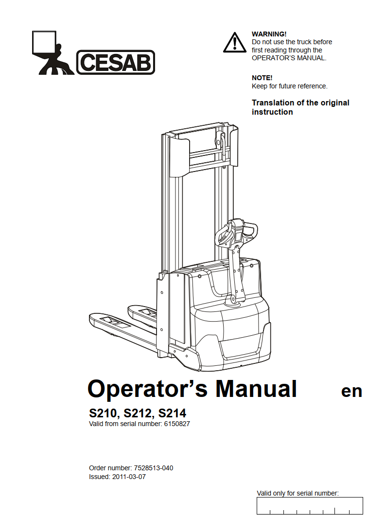 CESAB S212 PALLET TRUCK