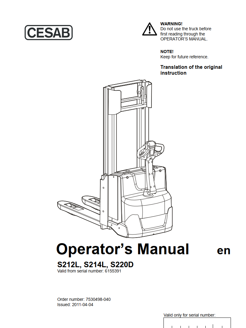 CESAB S220D PALLET TRUCK