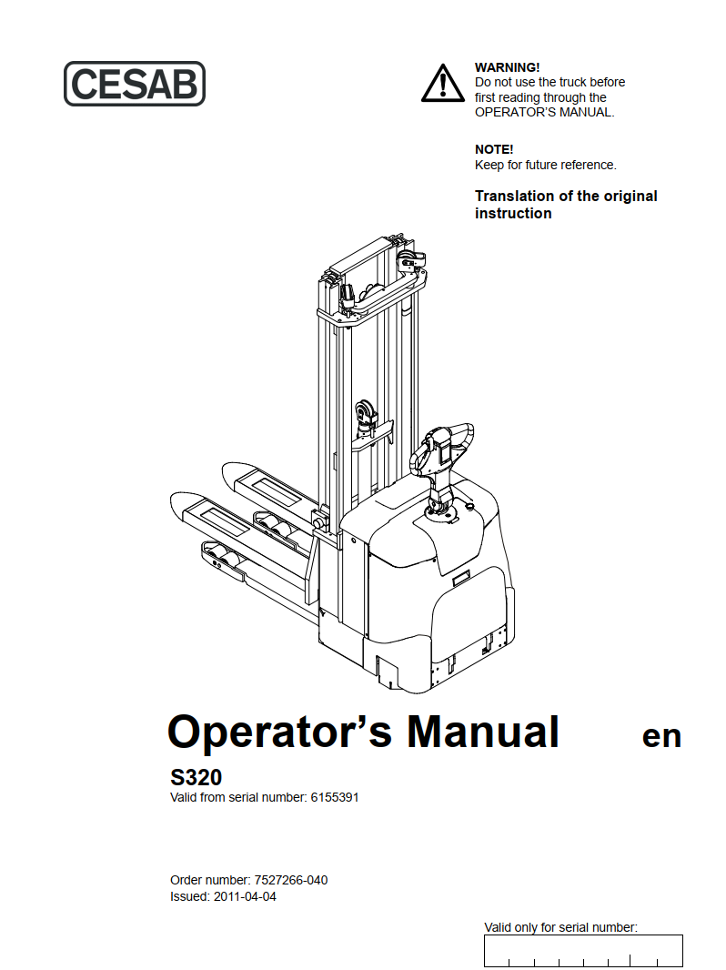 CESAB S320 PALLET TRUCK
