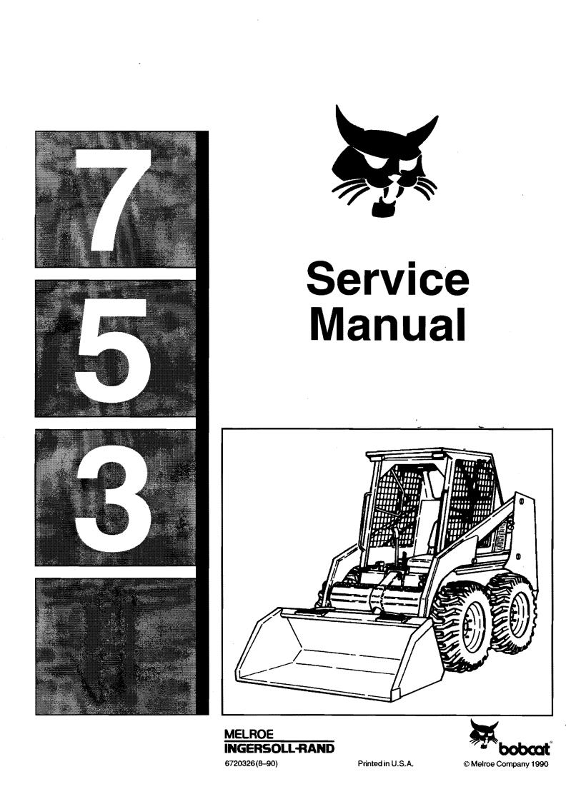 BOBCAT 753 SKID STEER LOADER FORKLIFT