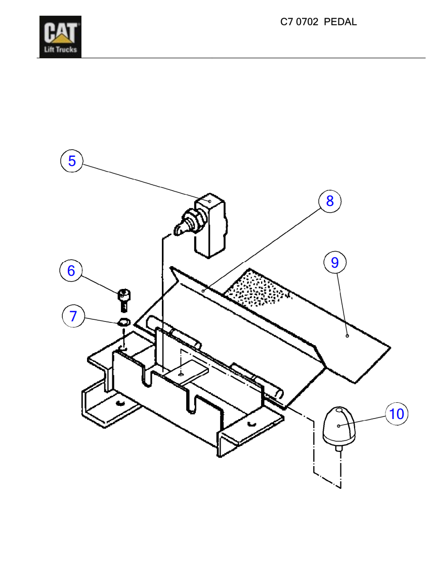 CATERPILLAR CAT NO800H FORKLIFT PARTS CATALOG MANUAL