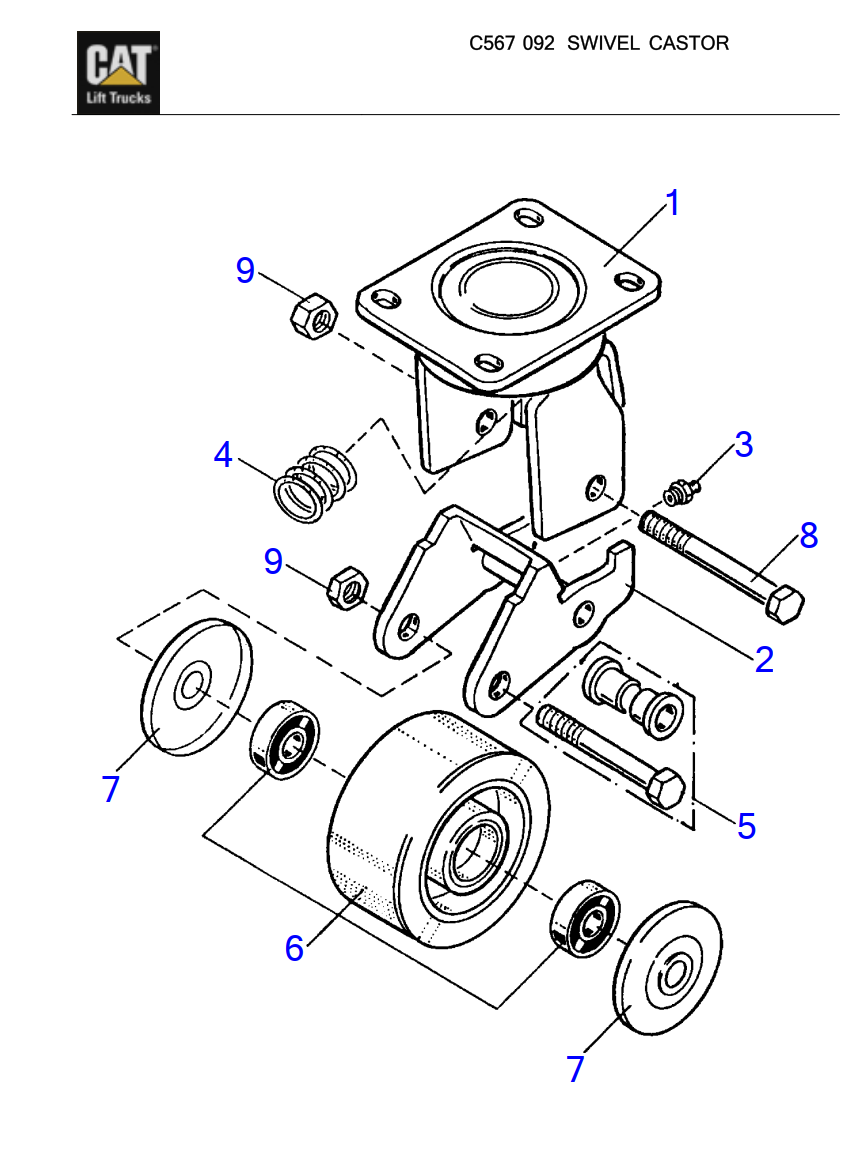 CATERPILLAR CAT NPP_K NPP16K NPP20K FORKLIFT PARTS MANUAL