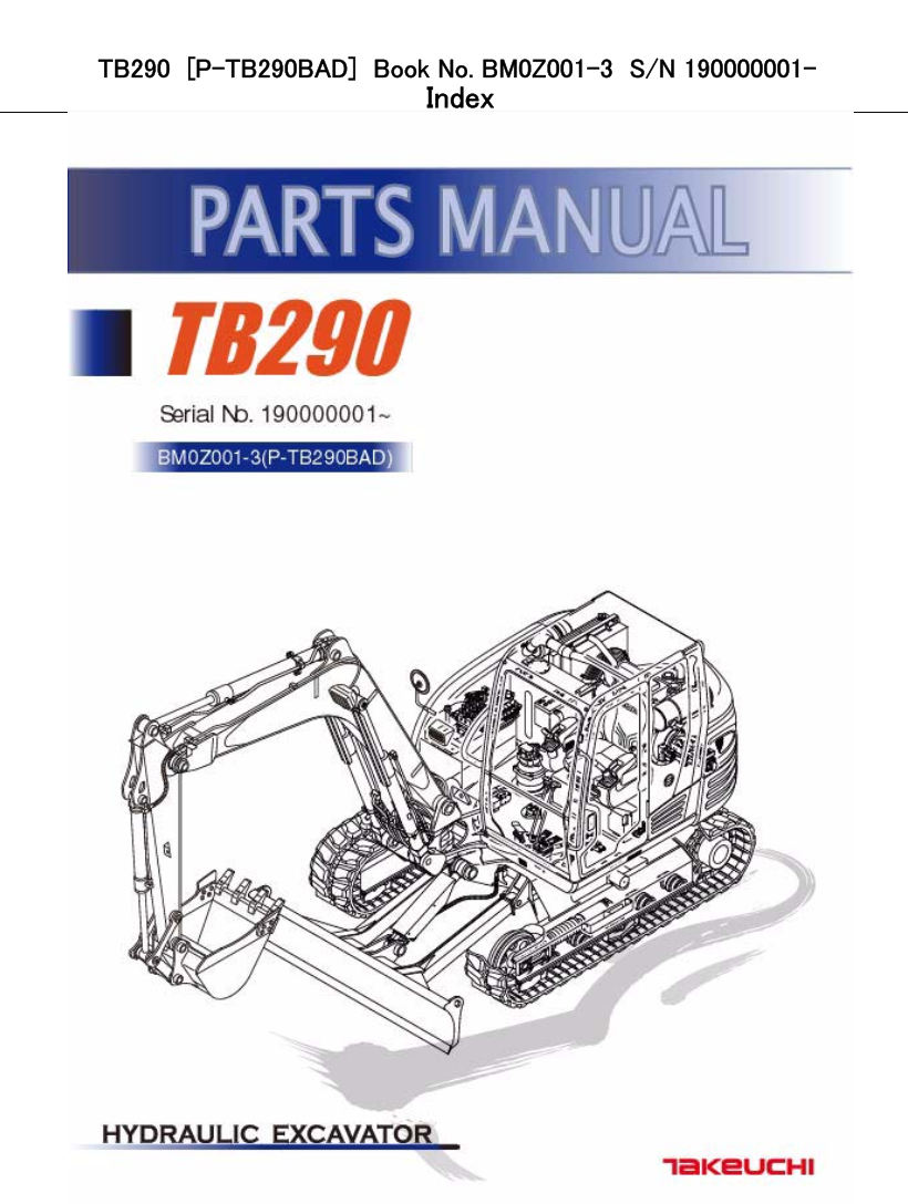 TAKEUCHI TB285 TB290 OPERATION MANUAL