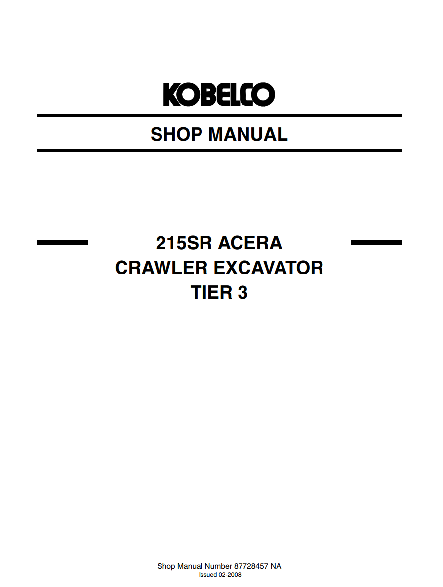 KOBELCO 215SR ACERA TIER 3 HYDRAULIC EXCAVATOR