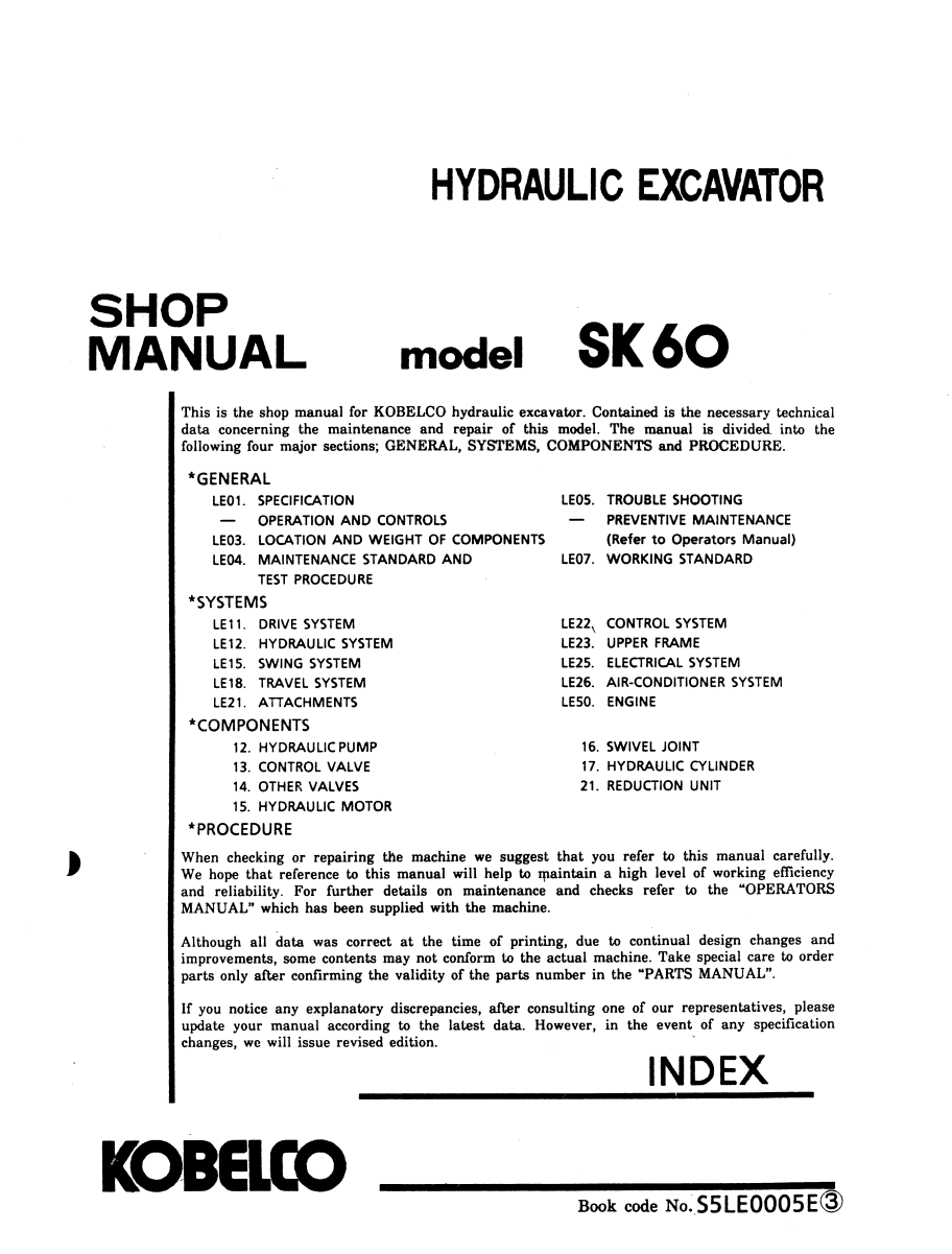 KOBELCO SK60 CRAWLER EXCAVATOR