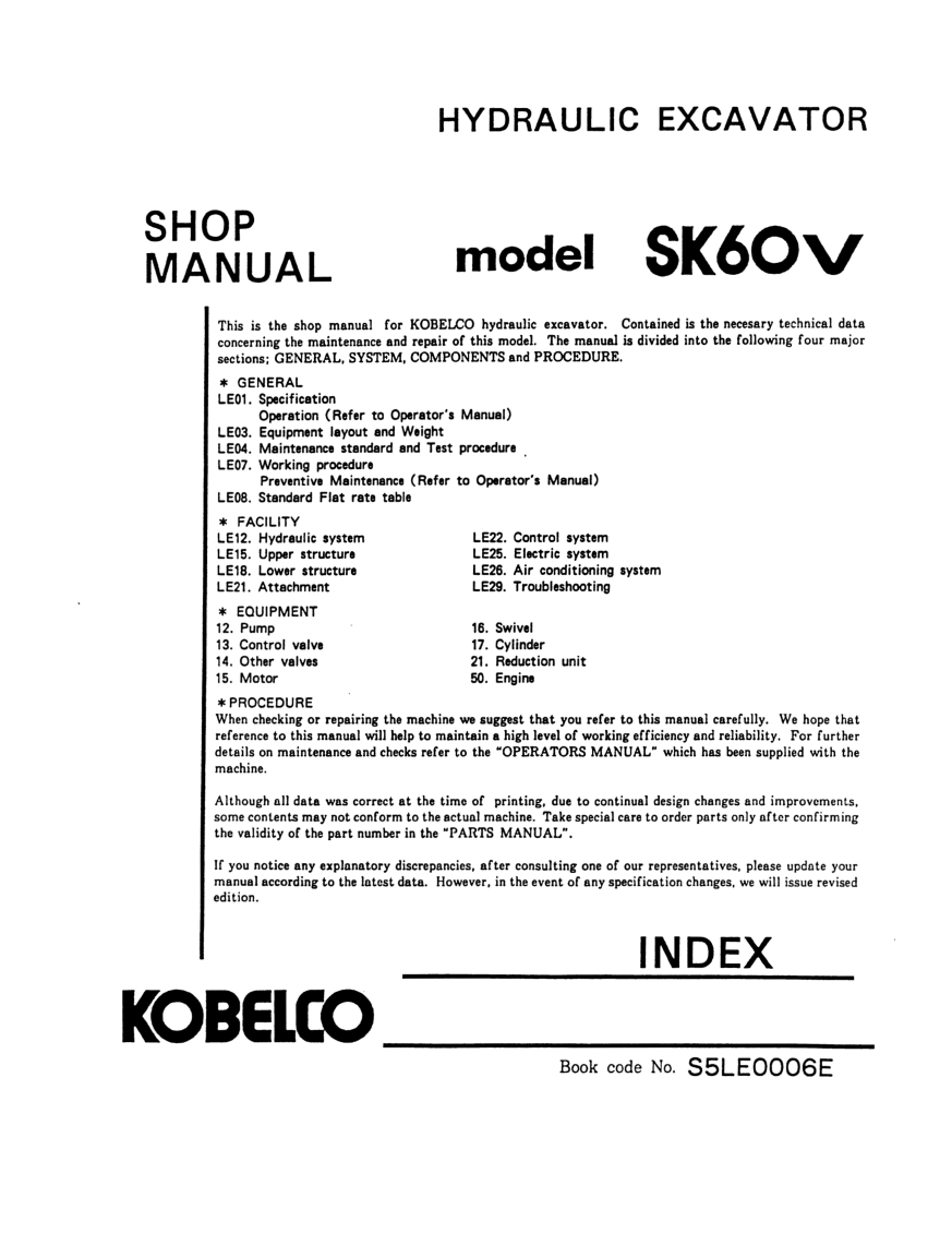 KOBELCO SK60V CRAWLER EXCAVATOR