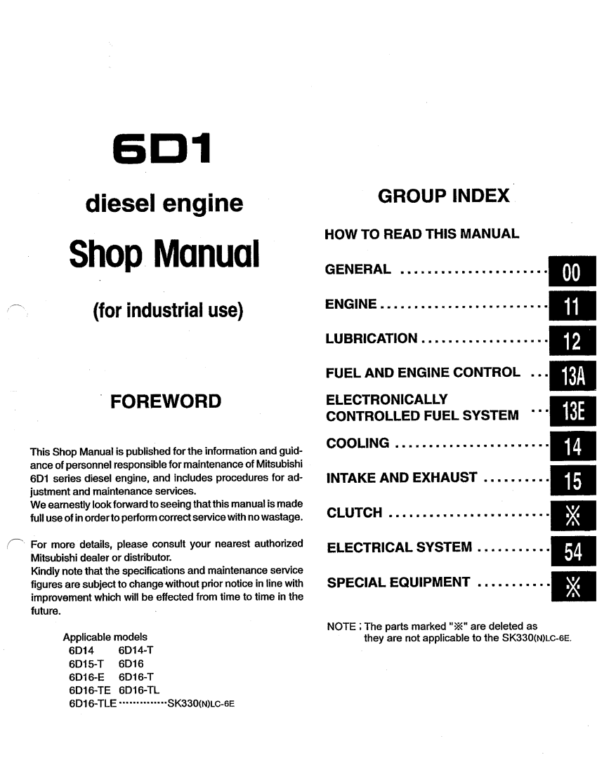 KOBELCO SK330(LC)-6E, SK330NLC-6E EXCAVATOR SERVICE REPAIR SHOP MANUAL